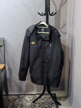 Men's Black Waterproof Hooded Jacket